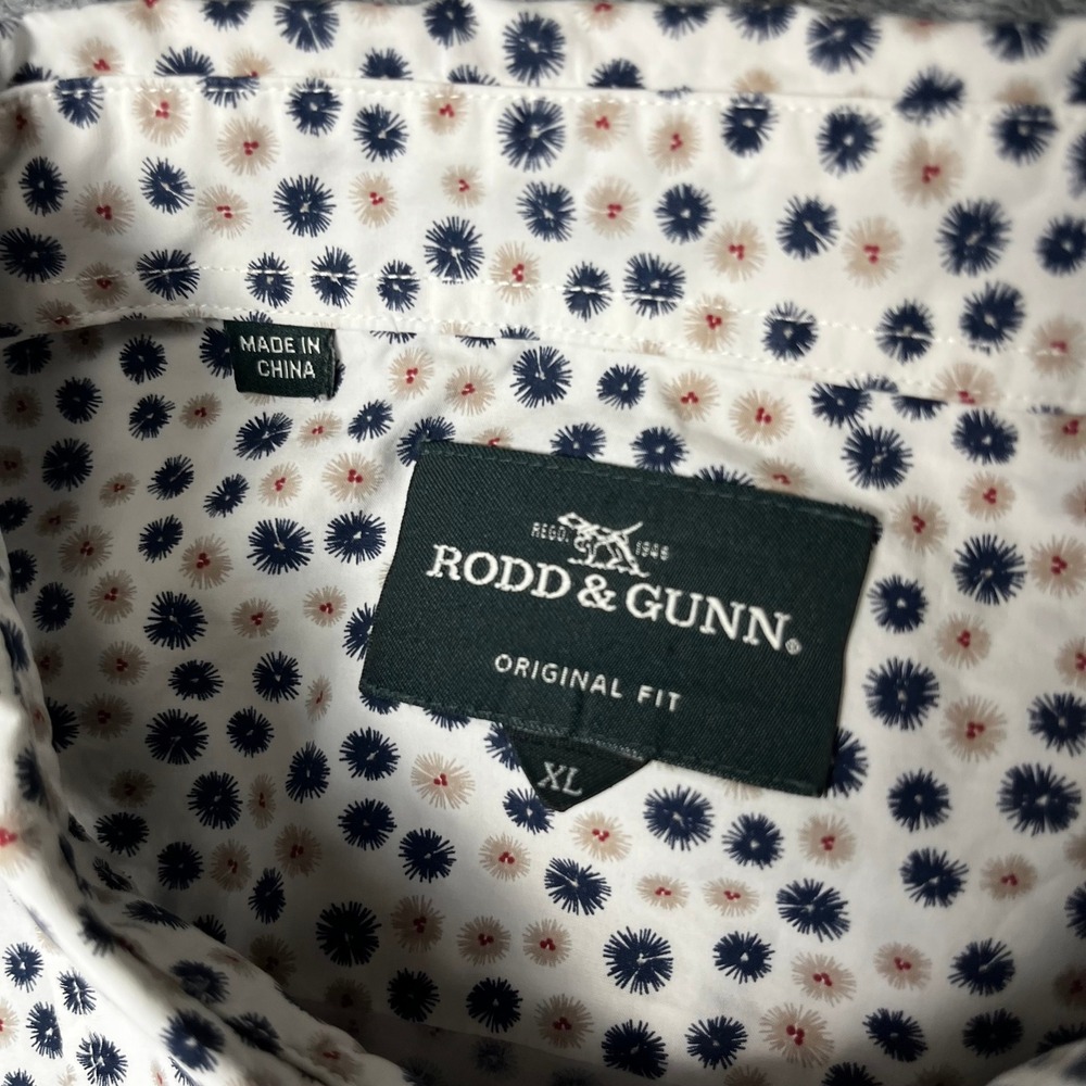 Rodd & Gunn Mens XL Original Fit Floral Burst Print Cotton Button Down Shirt - Picture 3 of 10